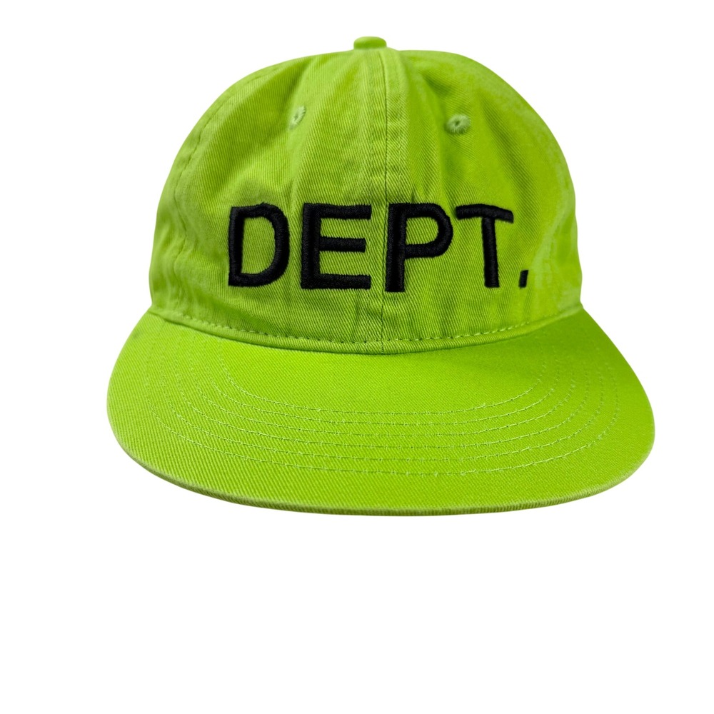 Gallery Dept. Dept. Logo Hat Neon Lime Green Snapback Cap DC-9147 FLOG OS NEW